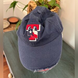 Texas Rangers blue hat adjustable with brim logo. Southwest Airlines